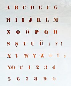 Șablon – 8 mm fonts – 30×30 cm