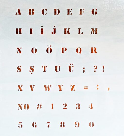 Șablon – 8 mm fonts – 30×30 cm 1