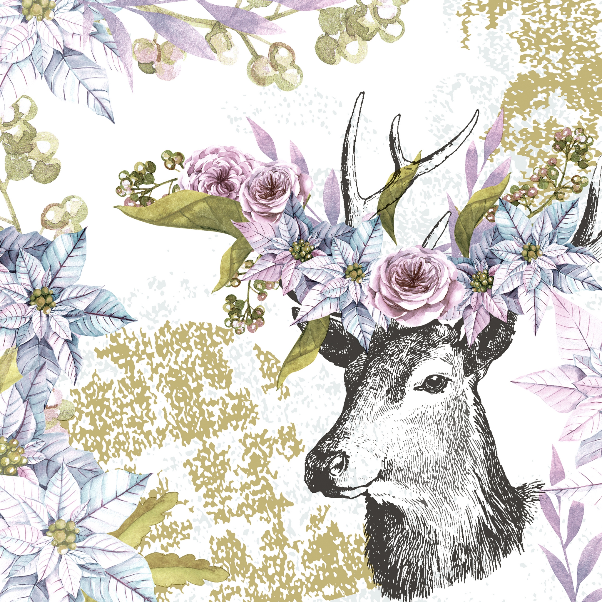 Șervețel - Dreamy Deer - 33x33 cm 1 Șervețel - Dreamy Deer - 33x33 cm
