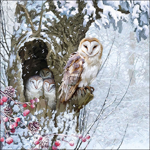 Șervețel decoupage - Barn Owl - 33x33 cm 1 Șervețel decoupage - Barn Owl - 33x33 cm
