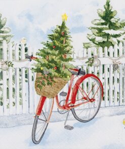 Șervețel decoupage - Christmas Bike - 33x33 cm