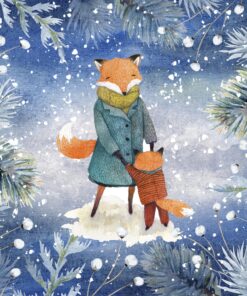 Șervețel decoupage - Dancing Foxes - 33x33 cm