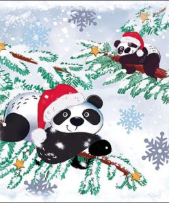 Șervețel decoupage - Pandas in Snow - 33x33 cm