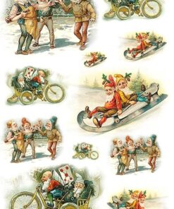 Hârtie de orez – Christmas Elfs – A3
