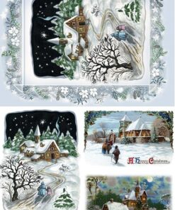 Hârtie de orez – Christmas Night – A4