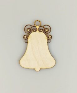 Decorațiune clopot - dantelat - 8,5x6 cm