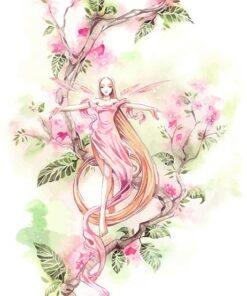 Hârtie de orez – Pink Fairy – A4