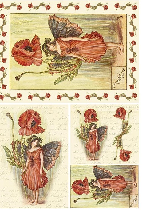 Hârtie de orez – The Poppy Fairy – A4 1 Hârtie de orez – The Poppy Fairy – A4