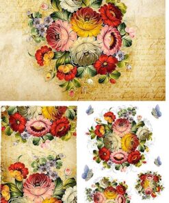 Hârtie de orez –Flower Bouquet – A4