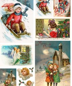 Hârtie de orez – Happy Christmas – A4