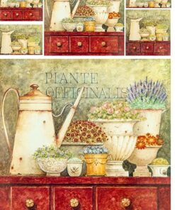 Hârtie de orez –Plants in Jars – A4