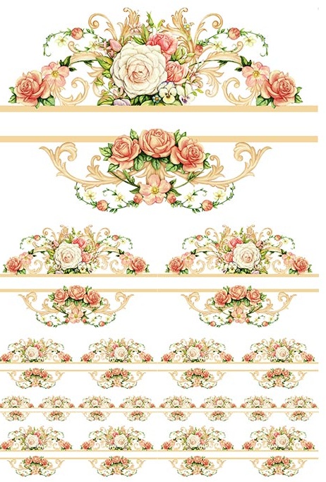 Hârtie de orez –Roses 2 – A4 1 Hârtie de orez –Roses 2 – A4