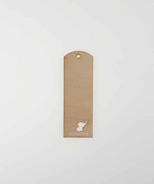 Semn de carte din lemn – nedecorat – elefant – h 15 cm 1