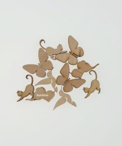 Set decorațiuni din lemn - diverse modele - 2x1,5 cm