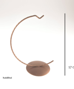 Suport metalic decorativ arămiu – glob – h 17 cm