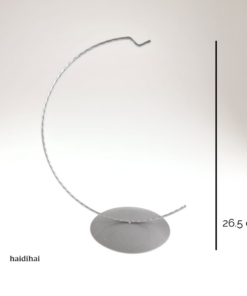Suport metalic decorativ argintiu – h 26 cm