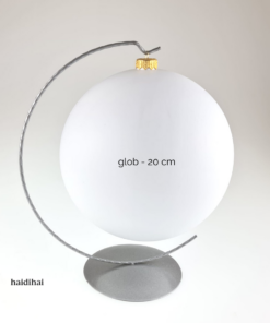 Suport metalic decorativ argintiu – h 26 cm