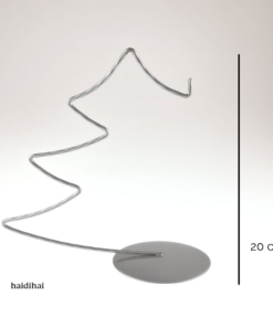 Suport metalic decorativ brad – argintiu – h 20 cm