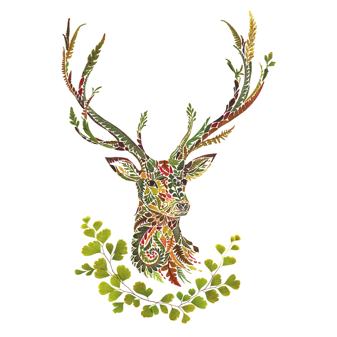 Șervețel Decoupage - Green Deer - 33x33 cm 1 Șervețel Decoupage - Green Deer - 33x33 cm