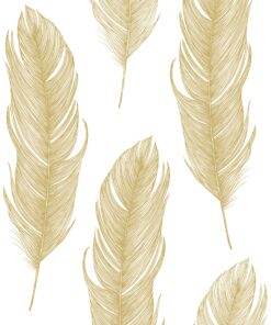 Șervețel - Elegant Feather Gold - 25x25 cm