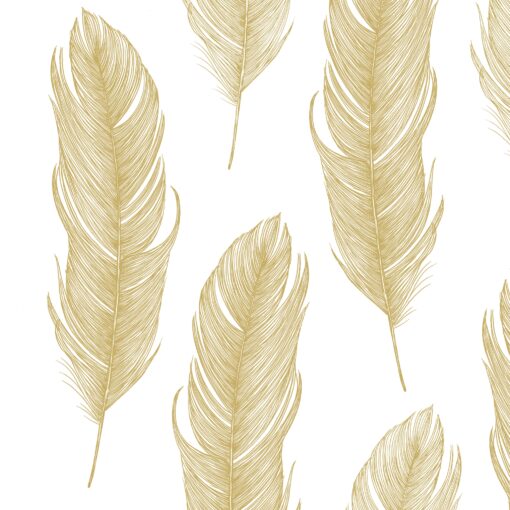 Șervețel - Elegant Feather Gold - 25x25 cm 1