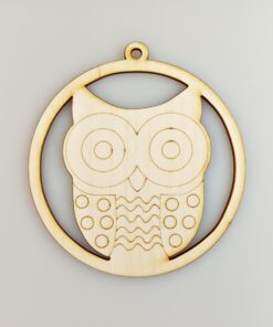 Decorațiune glob - bufniță - diametru 11 cm