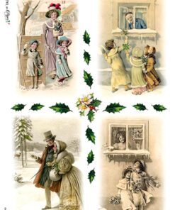 Hârtie de orez – Christmas Carol – A4