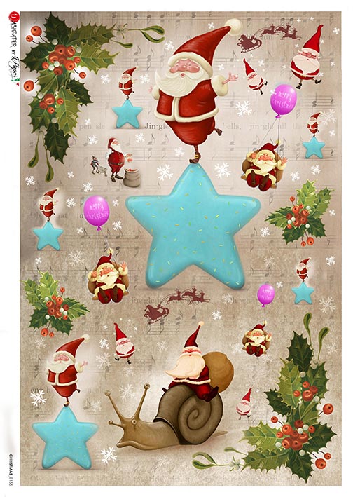 Hârtie de orez – Magic Christmas 2 – A4 1 Hârtie de orez – Magic Christmas 2 – A4