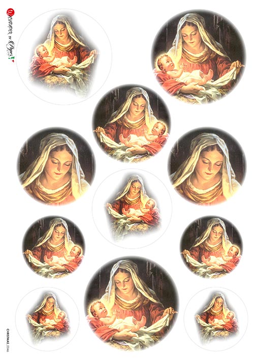 Hârtie de orez – Mother and Child 3 – A4 1 Hârtie de orez – Mother and Child 3 – A4