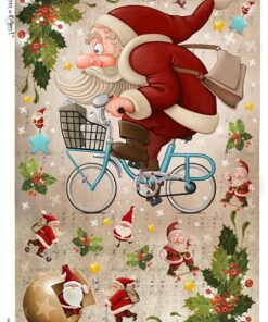 Hârtie de orez – Santa the Rider 2  – A4