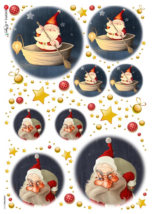 Hârtie de orez – Santa the Sailor – A4 1 Hârtie de orez – Santa the Sailor – A4