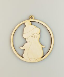 Decorațiune glob - pinguin - diametru 10 cm