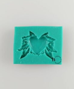 Matriță silicon - Heart with Leaves - 4,5X3,5 cm