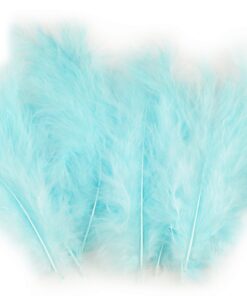 Pene decorative struț – 9-16 cm - bleu nu-mă-uita