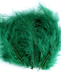 Pene decorative struț - 9-16 cm - verde