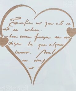Șablon – heart – love – inimă – 20x20cm