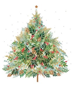Șervețel decoupage – Christmas Hill Tree –25X25 cm