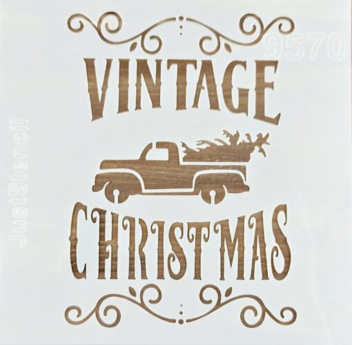 Șablon – Vintage Christmas – 20x20 cm 1