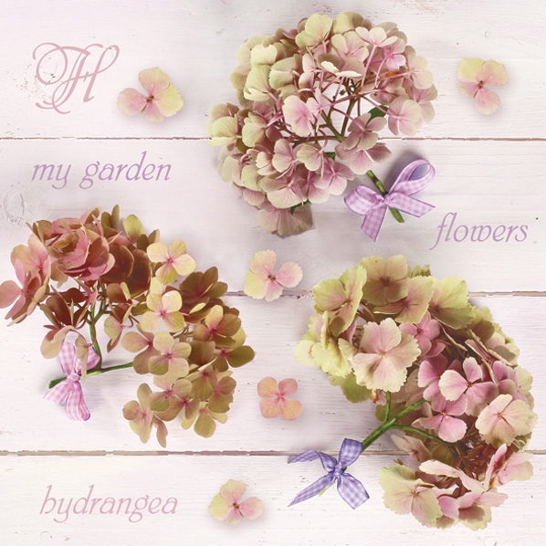 Șervețel decorativ - Hydrangea Flowers - 33x33 cm 1 Șervețel decorativ - Hydrangea Flowers - 33x33 cm