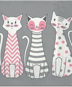Șervețel decoupage- Glam Cats - 33×33 cm