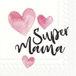 Șervețel decoupage- Super Mama – 33×33 cm