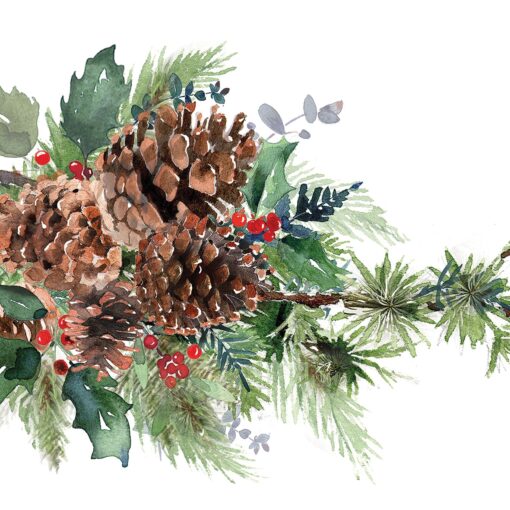 Șervețel decoupage- Winter Pine – 33×33 cm 1