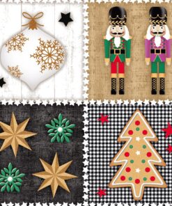 Șervețel – X-Mas Patchwork  – 33×33 cm