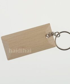 Breloc din lemn - dreptunghiular - 6,3x3,2x1,0 cm