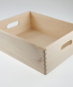 Lada din lemn - cu manere - 40x30x13.5 cm