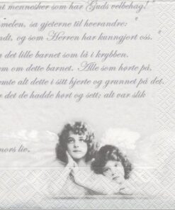 Șervețel - Angel text - vintage - 33x33 cm