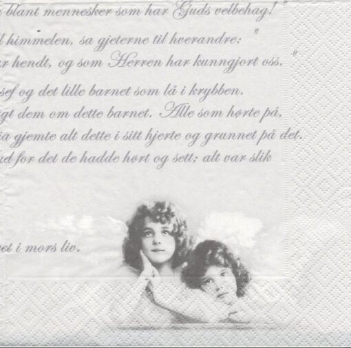Șervețel - Angel text - vintage - 33x33 cm