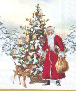 Șervețel - Annual Christmas Santa - 33x33 cm