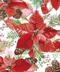 Șervețel - Christmas Poinsettia - 33x33 cm