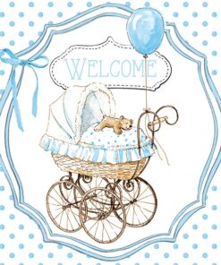 Șervețel Decoupage - Welcome Blue - 33x33 cm